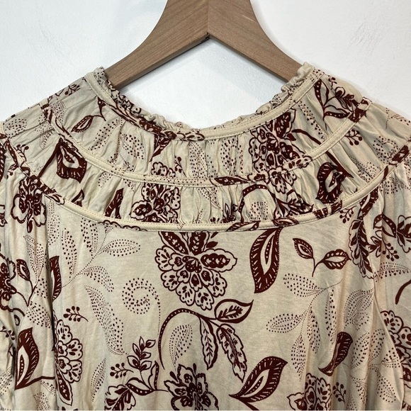 Women’s | LOFT Floral Boho Stand Neck Blouse | Large - Picture 3 of 8